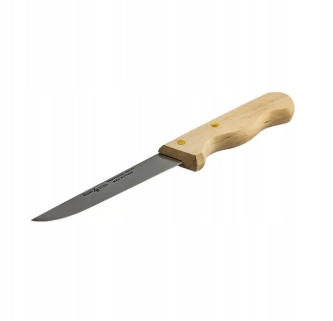 Nóż masarski z drewnianą rączką - POLSKARS nr 18 - 15 cm – ROBIMY DYM